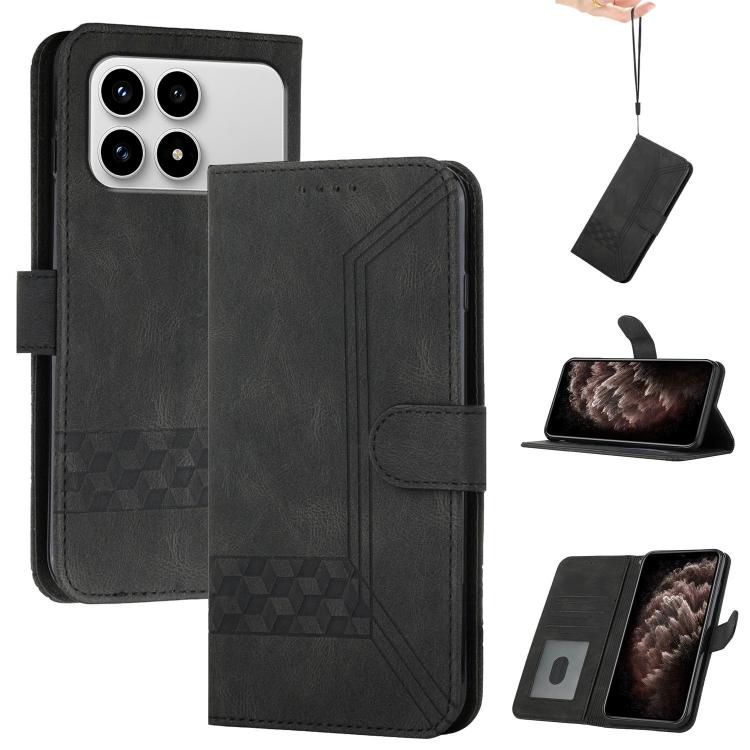 Cubic Skin Feel Flip Leather Phone Case, For Redmi A7 Pro 171mm / Poco C85x 5G, For Redmi Turbo 5 Max / Poco X8 Pro Max, For Redmi Turbo 5 5G / Poco X8 Pro 5G, For Redmi Note 15 4G / 5G 164mm / Poco M8 5G, For Redmi K90 Pro Max / Poco F8 Ultra         ...