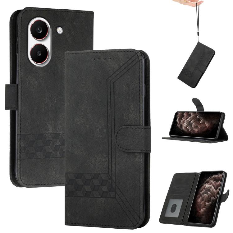 Cubic Skin Feel Flip Leather Phone Case, For Redmi A7 Pro 171mm / Poco C85x 5G, For Redmi Turbo 5 Max / Poco X8 Pro Max, For Redmi Turbo 5 5G / Poco X8 Pro 5G, For Redmi Note 15 4G / 5G 164mm / Poco M8 5G, For Redmi K90 Pro Max / Poco F8 Ultra         ...