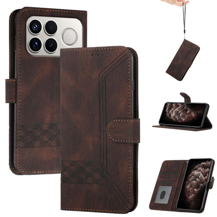 Cubic Skin Feel Flip Leather Phone Case, For Redmi A7 Pro 171mm / Poco C85x 5G, For Redmi Turbo 5 Max / Poco X8 Pro Max, For Redmi Turbo 5 5G / Poco X8 Pro 5G, For Redmi Note 15 4G / 5G 164mm / Poco M8 5G, For Redmi K90 Pro Max / Poco F8 Ultra         ...