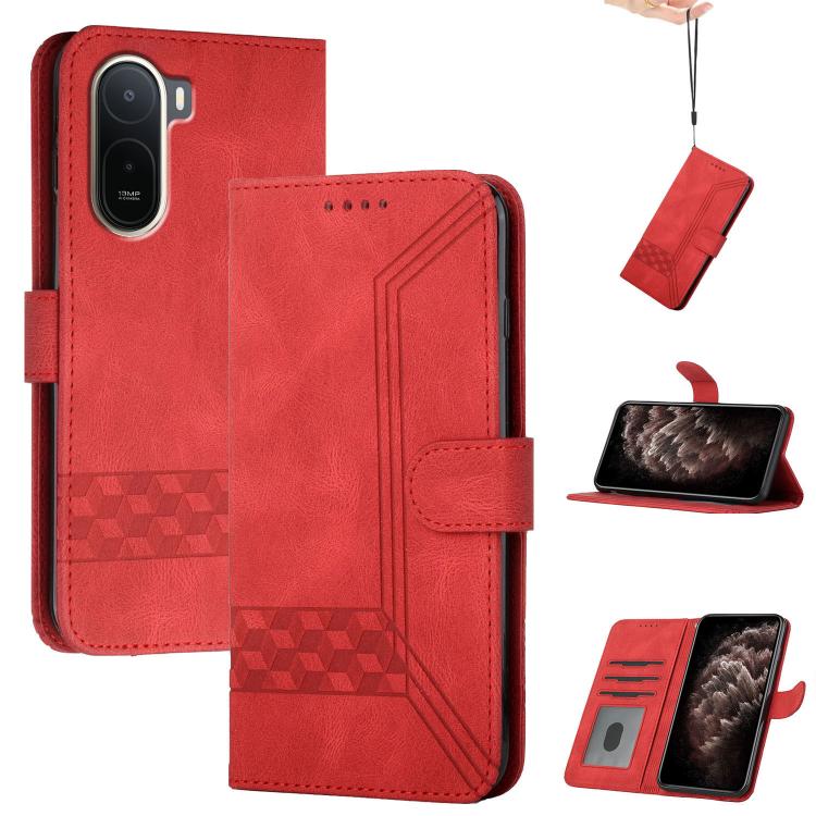 Cubic Skin Feel Flip Leather Phone Case, For Redmi A7 Pro 171mm / Poco C85x 5G, For Redmi Turbo 5 Max / Poco X8 Pro Max, For Redmi Turbo 5 5G / Poco X8 Pro 5G, For Redmi Note 15 4G / 5G 164mm / Poco M8 5G, For Redmi K90 Pro Max / Poco F8 Ultra         ...