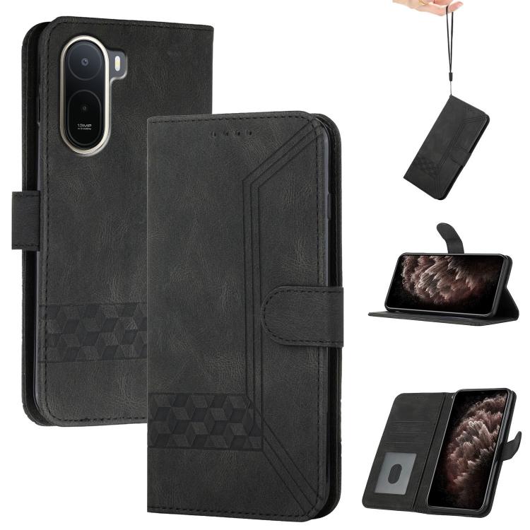 Cubic Skin Feel Flip Leather Phone Case, For Redmi A7 Pro 171mm / Poco C85x 5G, For Redmi Turbo 5 Max / Poco X8 Pro Max, For Redmi Turbo 5 5G / Poco X8 Pro 5G, For Redmi Note 15 4G / 5G 164mm / Poco M8 5G, For Redmi K90 Pro Max / Poco F8 Ultra         ...