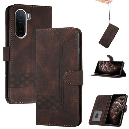 Cubic Skin Feel Flip Leather Phone Case, For Redmi A7 Pro 171mm / Poco C85x 5G, For Redmi Turbo 5 Max / Poco X8 Pro Max, For Redmi Turbo 5 5G / Poco X8 Pro 5G, For Redmi Note 15 4G / 5G 164mm / Poco M8 5G, For Redmi K90 Pro Max / Poco F8 Ultra         ...