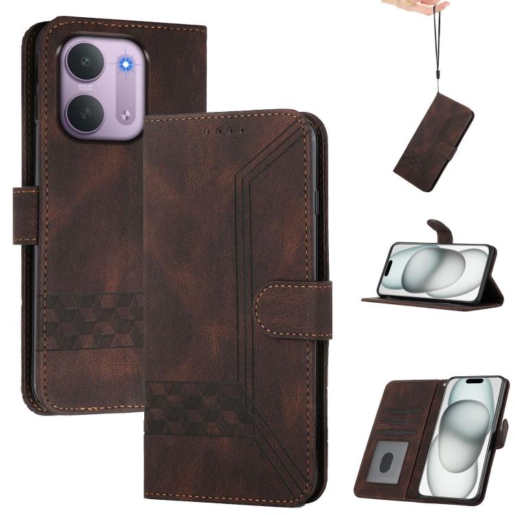 Cubic Skin Feel Flip Leather Phone Case, For Redmi Note 17 4G / 5G Global 169.7mm, For Redmi 17C 5G, For Redmi Note 17 Pro+ 5G Global 163.4mm, For Redmi Note 17 Pro 5G Global 163.5mm, For Redmi K100 Pro Max 5G / Poco F9 Ultra 5G                        ...