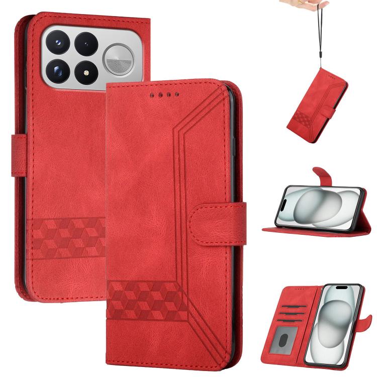 Cubic Skin Feel Flip Leather Phone Case, For Redmi Note 17 4G / 5G Global 169.7mm, For Redmi 17C 5G, For Redmi Note 17 Pro+ 5G Global 163.4mm, For Redmi Note 17 Pro 5G Global 163.5mm, For Redmi K100 Pro Max 5G / Poco F9 Ultra 5G                        ...