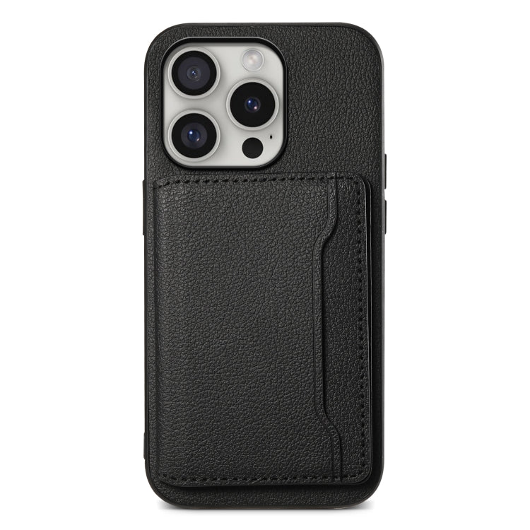 Calf Texture Card Bag Design Full Coverage Phone Case, For iPhone 18 Pro / 17 Pro, For iPhone 18 Pro Max / 17 Pro Max, For iPhone 17, For iPhone Air, For iPhone 16 Pro Max, For iPhone 16 Pro, For iPhone 16 Plus, For iPhone 16