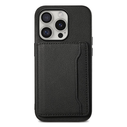 Calf Texture Card Bag Design Full Coverage Phone Case, For iPhone 18 Pro / 17 Pro, For iPhone 18 Pro Max / 17 Pro Max, For iPhone 17, For iPhone Air, For iPhone 16 Pro Max, For iPhone 16 Pro, For iPhone 16 Plus, For iPhone 16