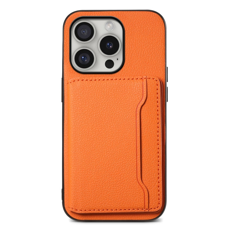 Calf Texture Card Bag Design Full Coverage Phone Case, For iPhone 18 Pro / 17 Pro, For iPhone 18 Pro Max / 17 Pro Max, For iPhone 17, For iPhone Air, For iPhone 16 Pro Max, For iPhone 16 Pro, For iPhone 16 Plus, For iPhone 16