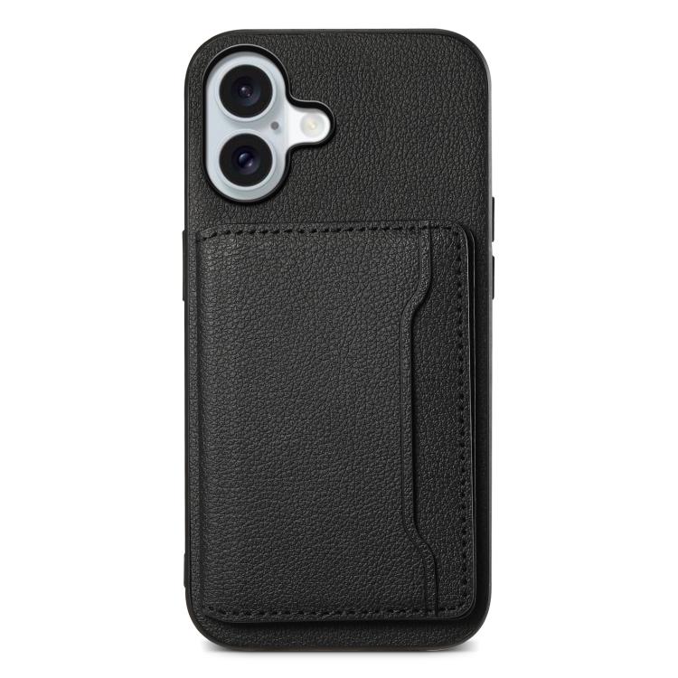Calf Texture Card Bag Design Full Coverage Phone Case, For iPhone 18 Pro / 17 Pro, For iPhone 18 Pro Max / 17 Pro Max, For iPhone 17, For iPhone Air, For iPhone 16 Pro Max, For iPhone 16 Pro, For iPhone 16 Plus, For iPhone 16