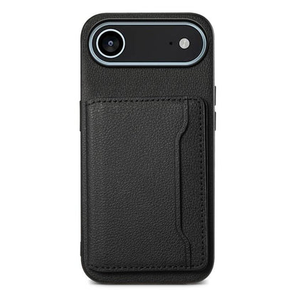 Calf Texture Card Bag Design Full Coverage Phone Case, For iPhone 18 Pro / 17 Pro, For iPhone 18 Pro Max / 17 Pro Max, For iPhone 17, For iPhone Air, For iPhone 16 Pro Max, For iPhone 16 Pro, For iPhone 16 Plus, For iPhone 16