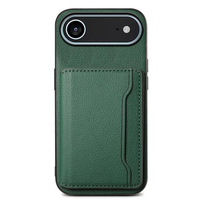 Calf Texture Card Bag Design Full Coverage Phone Case, For iPhone 18 Pro / 17 Pro, For iPhone 18 Pro Max / 17 Pro Max, For iPhone 17, For iPhone Air, For iPhone 16 Pro Max, For iPhone 16 Pro, For iPhone 16 Plus, For iPhone 16