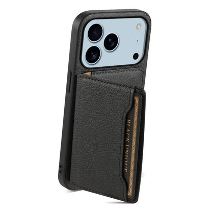 Calf Texture Card Bag Design Full Coverage Phone Case, For iPhone 18 Pro / 17 Pro, For iPhone 18 Pro Max / 17 Pro Max, For iPhone 17, For iPhone Air, For iPhone 16 Pro Max, For iPhone 16 Pro, For iPhone 16 Plus, For iPhone 16