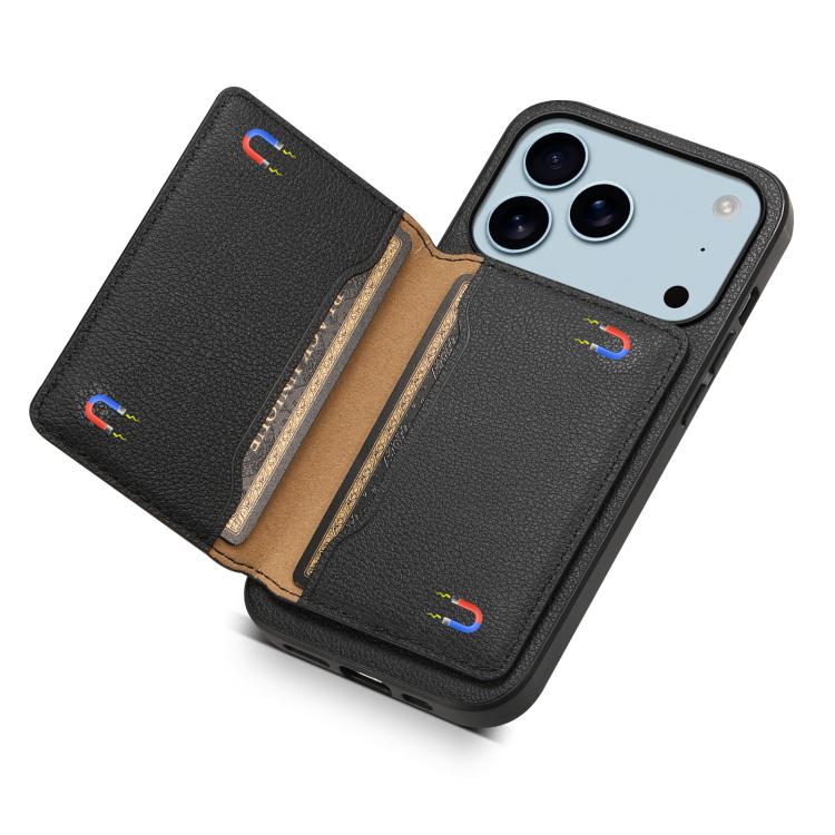 Calf Texture Card Bag Design Full Coverage Phone Case, For iPhone 18 Pro / 17 Pro, For iPhone 18 Pro Max / 17 Pro Max, For iPhone 17, For iPhone Air, For iPhone 16 Pro Max, For iPhone 16 Pro, For iPhone 16 Plus, For iPhone 16