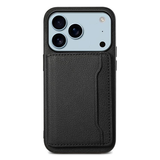 Calf Texture Card Bag Design Full Coverage Phone Case, For iPhone 18 Pro / 17 Pro, For iPhone 18 Pro Max / 17 Pro Max, For iPhone 17, For iPhone Air, For iPhone 16 Pro Max, For iPhone 16 Pro, For iPhone 16 Plus, For iPhone 16