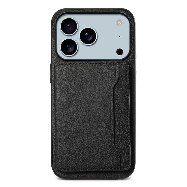 Calf Texture Card Bag Design Full Coverage Phone Case, For iPhone 18 Pro / 17 Pro, For iPhone 18 Pro Max / 17 Pro Max, For iPhone 17, For iPhone Air, For iPhone 16 Pro Max, For iPhone 16 Pro, For iPhone 16 Plus, For iPhone 16