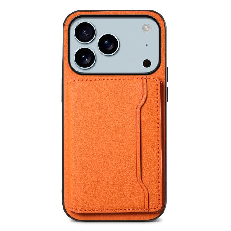Calf Texture Card Bag Design Full Coverage Phone Case, For iPhone 18 Pro / 17 Pro, For iPhone 18 Pro Max / 17 Pro Max, For iPhone 17, For iPhone Air, For iPhone 16 Pro Max, For iPhone 16 Pro, For iPhone 16 Plus, For iPhone 16