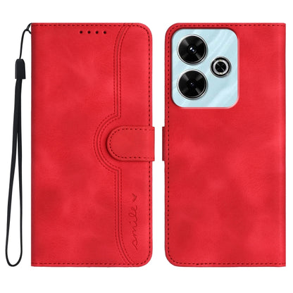 Heart Pattern Skin Feel Leather Phone Case, For Redmi Note 14 5G, For Redmi Note 14 Pro+ 5G, For Redmi Note 14 Pro 5G, For Xiaomi Redmi 13 4G, For Redmi Turbo 3 / Poco F6, For Redmi Note 13R Pro / Poco X6 Neo, For Redmi Note 12 Turbo / Poco F5