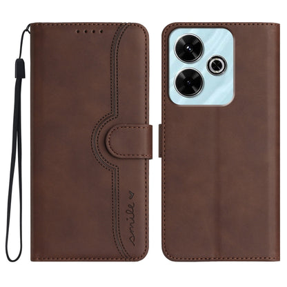 Heart Pattern Skin Feel Leather Phone Case, For Redmi Note 14 5G, For Redmi Note 14 Pro+ 5G, For Redmi Note 14 Pro 5G, For Xiaomi Redmi 13 4G, For Redmi Turbo 3 / Poco F6, For Redmi Note 13R Pro / Poco X6 Neo, For Redmi Note 12 Turbo / Poco F5