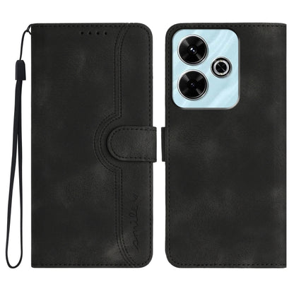 Heart Pattern Skin Feel Leather Phone Case, For Redmi Note 14 5G, For Redmi Note 14 Pro+ 5G, For Redmi Note 14 Pro 5G, For Xiaomi Redmi 13 4G, For Redmi Turbo 3 / Poco F6, For Redmi Note 13R Pro / Poco X6 Neo, For Redmi Note 12 Turbo / Poco F5