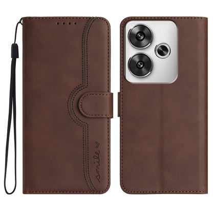 Heart Pattern Skin Feel Leather Phone Case, For Redmi Note 14 5G, For Redmi Note 14 Pro+ 5G, For Redmi Note 14 Pro 5G, For Xiaomi Redmi 13 4G, For Redmi Turbo 3 / Poco F6, For Redmi Note 13R Pro / Poco X6 Neo, For Redmi Note 12 Turbo / Poco F5