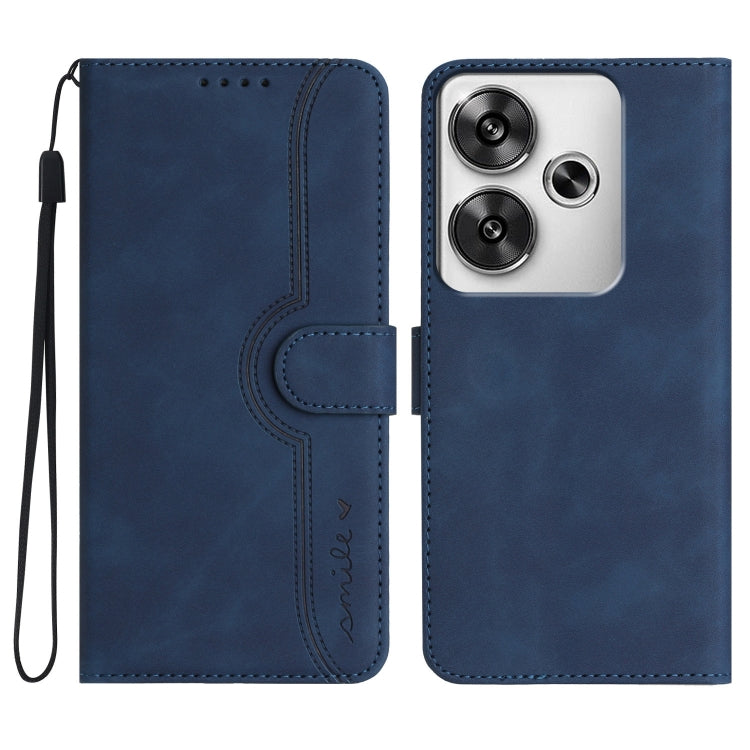 Heart Pattern Skin Feel Leather Phone Case, For Redmi Note 14 5G, For Redmi Note 14 Pro+ 5G, For Redmi Note 14 Pro 5G, For Xiaomi Redmi 13 4G, For Redmi Turbo 3 / Poco F6, For Redmi Note 13R Pro / Poco X6 Neo, For Redmi Note 12 Turbo / Poco F5