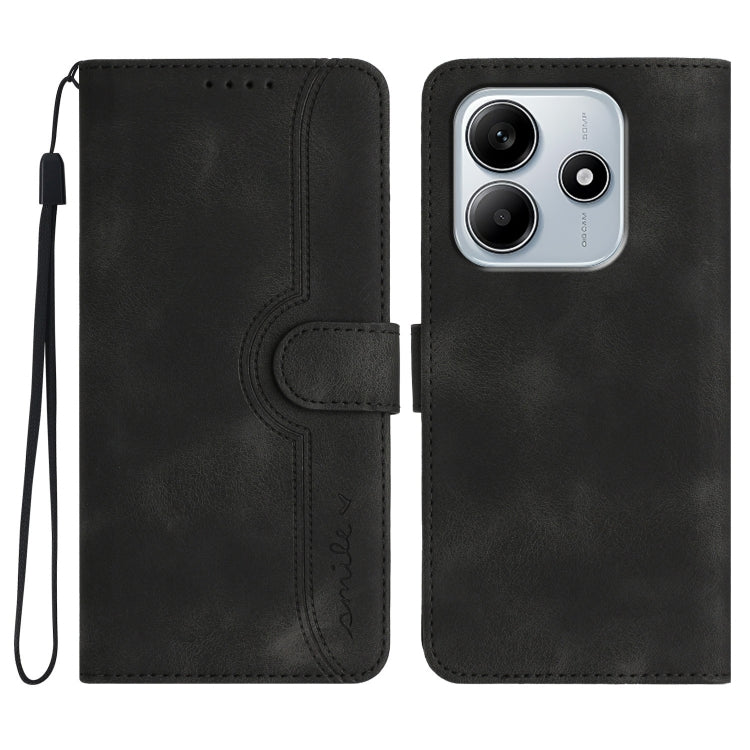 Heart Pattern Skin Feel Leather Phone Case, For Redmi Note 14 5G, For Redmi Note 14 Pro+ 5G, For Redmi Note 14 Pro 5G, For Xiaomi Redmi 13 4G, For Redmi Turbo 3 / Poco F6, For Redmi Note 13R Pro / Poco X6 Neo, For Redmi Note 12 Turbo / Poco F5