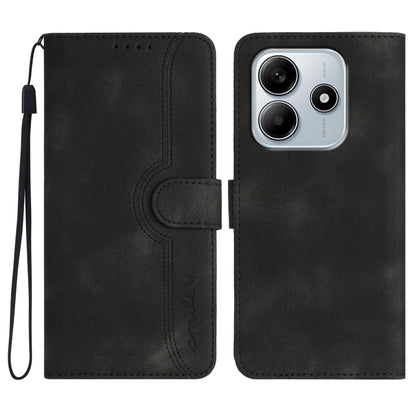 Heart Pattern Skin Feel Leather Phone Case, For Redmi Note 14 5G, For Redmi Note 14 Pro+ 5G, For Redmi Note 14 Pro 5G, For Xiaomi Redmi 13 4G, For Redmi Turbo 3 / Poco F6, For Redmi Note 13R Pro / Poco X6 Neo, For Redmi Note 12 Turbo / Poco F5