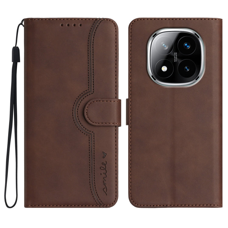 Heart Pattern Skin Feel Leather Phone Case, For Redmi Note 14 5G, For Redmi Note 14 Pro+ 5G, For Redmi Note 14 Pro 5G, For Xiaomi Redmi 13 4G, For Redmi Turbo 3 / Poco F6, For Redmi Note 13R Pro / Poco X6 Neo, For Redmi Note 12 Turbo / Poco F5