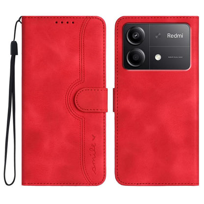 Heart Pattern Skin Feel Leather Phone Case, For Redmi Note 14 5G, For Redmi Note 14 Pro+ 5G, For Redmi Note 14 Pro 5G, For Xiaomi Redmi 13 4G, For Redmi Turbo 3 / Poco F6, For Redmi Note 13R Pro / Poco X6 Neo, For Redmi Note 12 Turbo / Poco F5