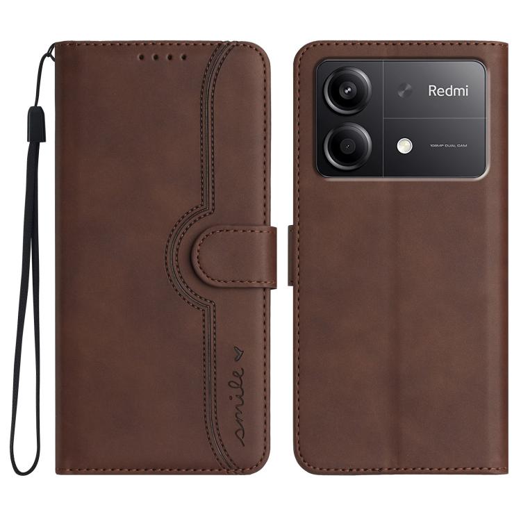 Heart Pattern Skin Feel Leather Phone Case, For Redmi Note 14 5G, For Redmi Note 14 Pro+ 5G, For Redmi Note 14 Pro 5G, For Xiaomi Redmi 13 4G, For Redmi Turbo 3 / Poco F6, For Redmi Note 13R Pro / Poco X6 Neo, For Redmi Note 12 Turbo / Poco F5