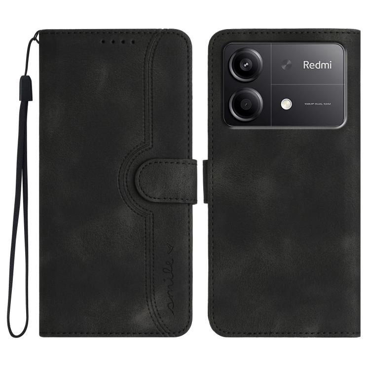 Heart Pattern Skin Feel Leather Phone Case, For Redmi Note 14 5G, For Redmi Note 14 Pro+ 5G, For Redmi Note 14 Pro 5G, For Xiaomi Redmi 13 4G, For Redmi Turbo 3 / Poco F6, For Redmi Note 13R Pro / Poco X6 Neo, For Redmi Note 12 Turbo / Poco F5