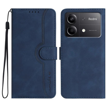 Heart Pattern Skin Feel Leather Phone Case, For Redmi Note 14 5G, For Redmi Note 14 Pro+ 5G, For Redmi Note 14 Pro 5G, For Xiaomi Redmi 13 4G, For Redmi Turbo 3 / Poco F6, For Redmi Note 13R Pro / Poco X6 Neo, For Redmi Note 12 Turbo / Poco F5