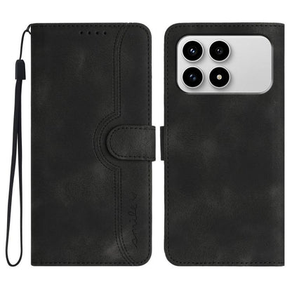 Heart Pattern Skin Feel Leather Phone Case, For Redmi A7 Pro 171mm / Poco C85x 5G, For Redmi Turbo 5 Max / Poco X8 Pro Max, For Redmi Turbo 5 5G / Poco X8 Pro 5G, For Redmi Note 15 4G / 5G 164mm / Poco M8 5G, For Redmi K90 Pro Max / Poco F8 Ultra      ...