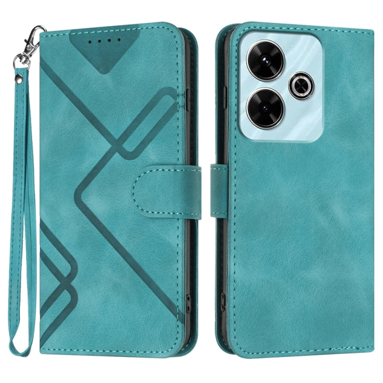 Line Pattern Skin Feel Leather Phone Case, For Redmi Note 14 5G, For Redmi Note 14 Pro+ 5G, For Redmi Note 14 Pro 5G, For Redmi 13 4G, For Redmi Turbo 3 / Poco F6, For Redmi Note 13R Pro / Poco X6 Neo, For Redmi Note 12 Turbo / Poco F5