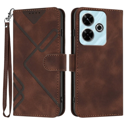 Line Pattern Skin Feel Leather Phone Case, For Redmi Note 14 5G, For Redmi Note 14 Pro+ 5G, For Redmi Note 14 Pro 5G, For Redmi 13 4G, For Redmi Turbo 3 / Poco F6, For Redmi Note 13R Pro / Poco X6 Neo, For Redmi Note 12 Turbo / Poco F5