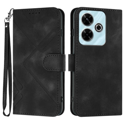 Line Pattern Skin Feel Leather Phone Case, For Redmi Note 14 5G, For Redmi Note 14 Pro+ 5G, For Redmi Note 14 Pro 5G, For Redmi 13 4G, For Redmi Turbo 3 / Poco F6, For Redmi Note 13R Pro / Poco X6 Neo, For Redmi Note 12 Turbo / Poco F5