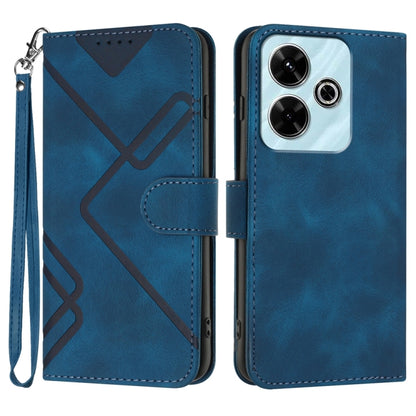 Line Pattern Skin Feel Leather Phone Case, For Redmi Note 14 5G, For Redmi Note 14 Pro+ 5G, For Redmi Note 14 Pro 5G, For Redmi 13 4G, For Redmi Turbo 3 / Poco F6, For Redmi Note 13R Pro / Poco X6 Neo, For Redmi Note 12 Turbo / Poco F5