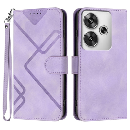 Line Pattern Skin Feel Leather Phone Case, For Redmi Note 14 5G, For Redmi Note 14 Pro+ 5G, For Redmi Note 14 Pro 5G, For Redmi 13 4G, For Redmi Turbo 3 / Poco F6, For Redmi Note 13R Pro / Poco X6 Neo, For Redmi Note 12 Turbo / Poco F5