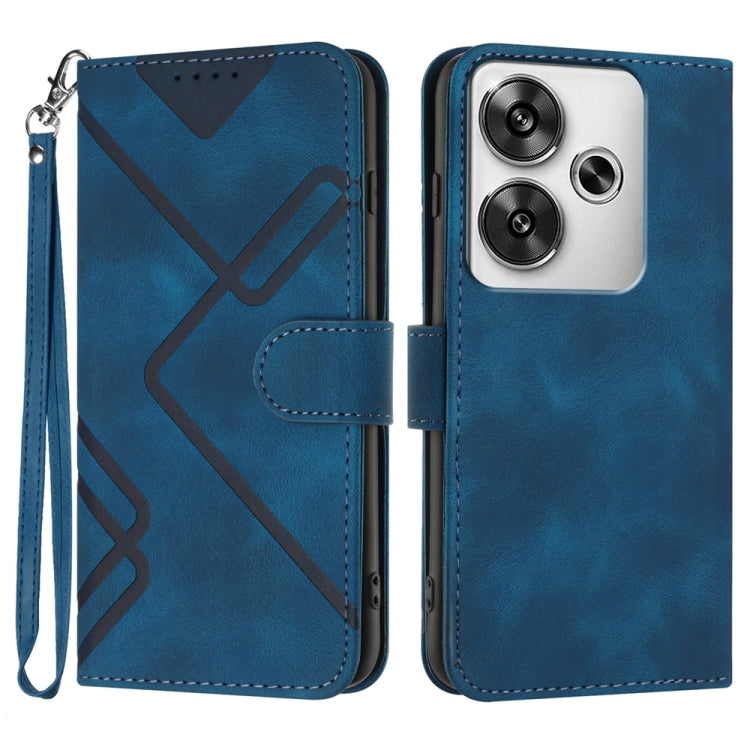 Line Pattern Skin Feel Leather Phone Case, For Redmi Note 14 5G, For Redmi Note 14 Pro+ 5G, For Redmi Note 14 Pro 5G, For Redmi 13 4G, For Redmi Turbo 3 / Poco F6, For Redmi Note 13R Pro / Poco X6 Neo, For Redmi Note 12 Turbo / Poco F5