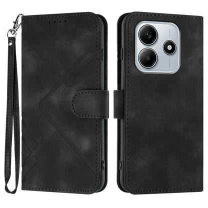 Line Pattern Skin Feel Leather Phone Case, For Redmi Note 14 5G, For Redmi Note 14 Pro+ 5G, For Redmi Note 14 Pro 5G, For Redmi 13 4G, For Redmi Turbo 3 / Poco F6, For Redmi Note 13R Pro / Poco X6 Neo, For Redmi Note 12 Turbo / Poco F5