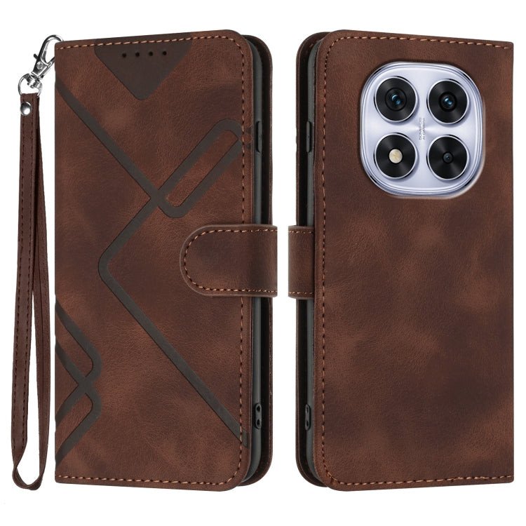 Line Pattern Skin Feel Leather Phone Case, For Redmi Note 14 5G, For Redmi Note 14 Pro+ 5G, For Redmi Note 14 Pro 5G, For Redmi 13 4G, For Redmi Turbo 3 / Poco F6, For Redmi Note 13R Pro / Poco X6 Neo, For Redmi Note 12 Turbo / Poco F5
