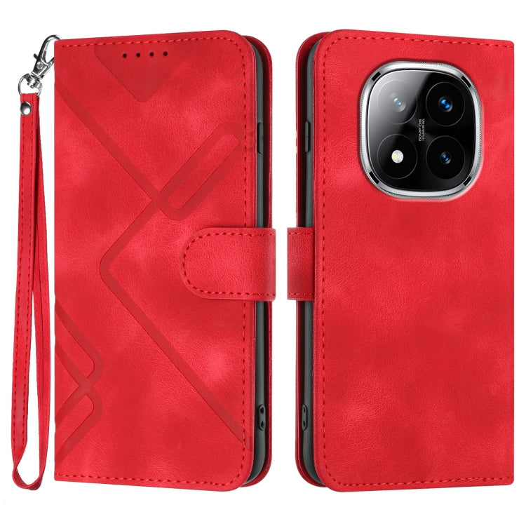 Line Pattern Skin Feel Leather Phone Case, For Redmi Note 14 5G, For Redmi Note 14 Pro+ 5G, For Redmi Note 14 Pro 5G, For Redmi 13 4G, For Redmi Turbo 3 / Poco F6, For Redmi Note 13R Pro / Poco X6 Neo, For Redmi Note 12 Turbo / Poco F5