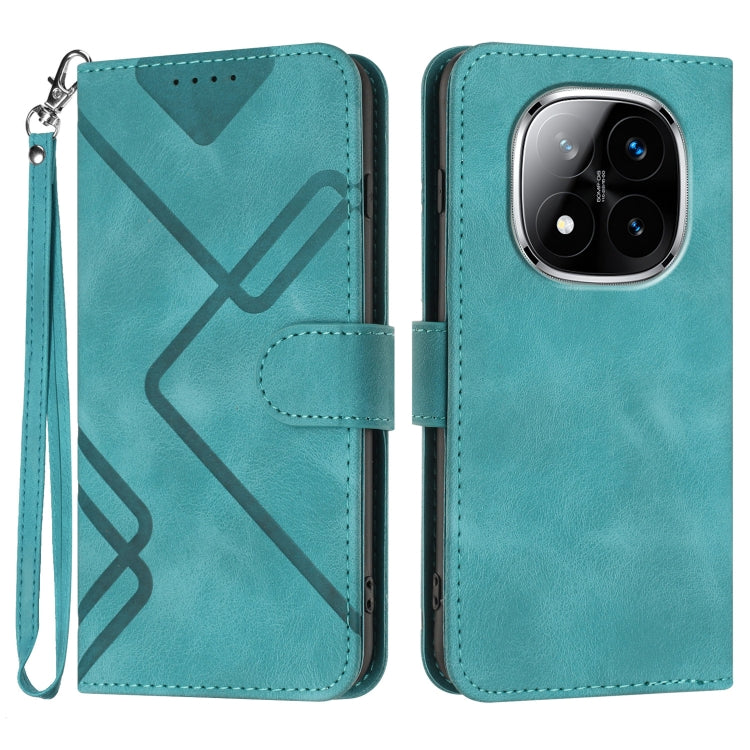 Line Pattern Skin Feel Leather Phone Case, For Redmi Note 14 5G, For Redmi Note 14 Pro+ 5G, For Redmi Note 14 Pro 5G, For Redmi 13 4G, For Redmi Turbo 3 / Poco F6, For Redmi Note 13R Pro / Poco X6 Neo, For Redmi Note 12 Turbo / Poco F5
