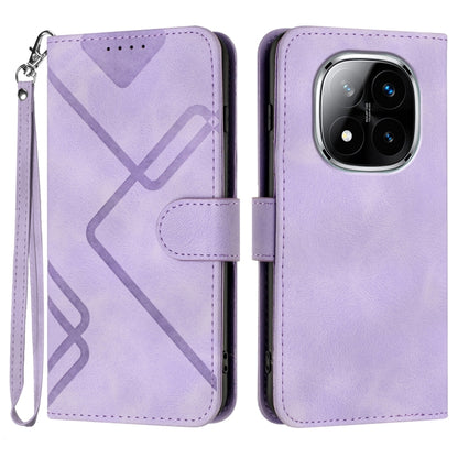Line Pattern Skin Feel Leather Phone Case, For Redmi Note 14 5G, For Redmi Note 14 Pro+ 5G, For Redmi Note 14 Pro 5G, For Redmi 13 4G, For Redmi Turbo 3 / Poco F6, For Redmi Note 13R Pro / Poco X6 Neo, For Redmi Note 12 Turbo / Poco F5