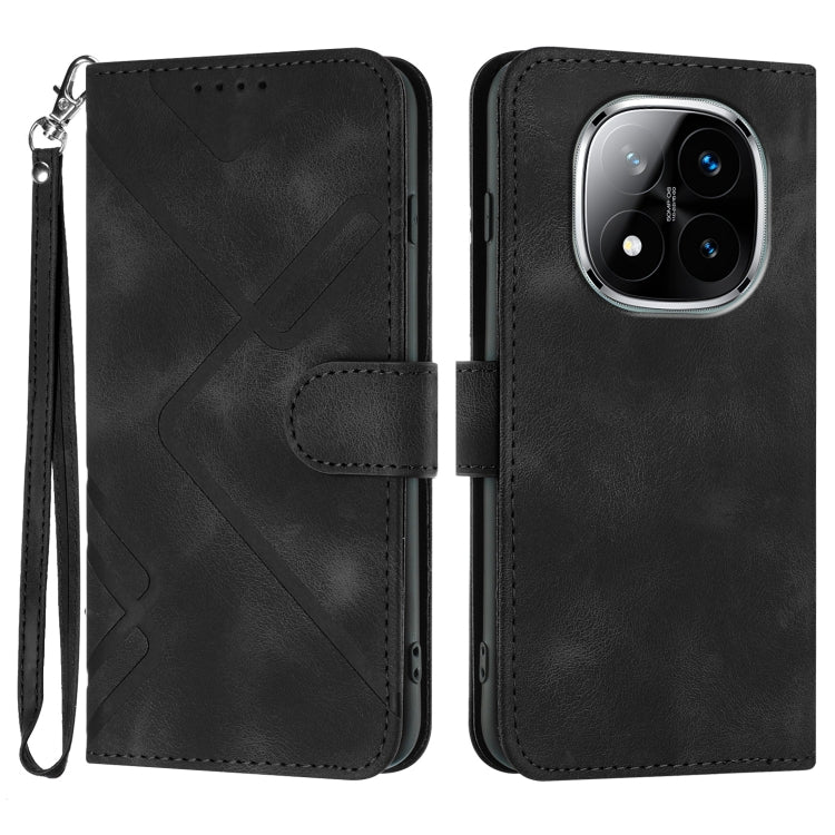 Line Pattern Skin Feel Leather Phone Case, For Redmi Note 14 5G, For Redmi Note 14 Pro+ 5G, For Redmi Note 14 Pro 5G, For Redmi 13 4G, For Redmi Turbo 3 / Poco F6, For Redmi Note 13R Pro / Poco X6 Neo, For Redmi Note 12 Turbo / Poco F5