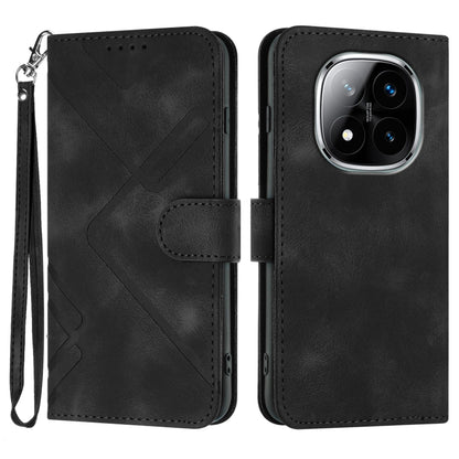 Line Pattern Skin Feel Leather Phone Case, For Redmi Note 14 5G, For Redmi Note 14 Pro+ 5G, For Redmi Note 14 Pro 5G, For Redmi 13 4G, For Redmi Turbo 3 / Poco F6, For Redmi Note 13R Pro / Poco X6 Neo, For Redmi Note 12 Turbo / Poco F5
