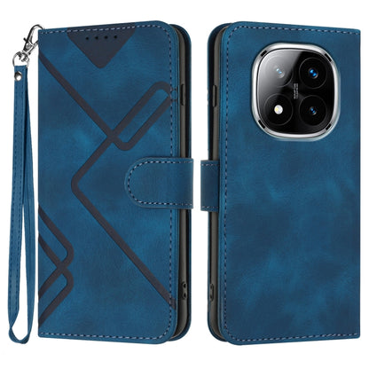 Line Pattern Skin Feel Leather Phone Case, For Redmi Note 14 5G, For Redmi Note 14 Pro+ 5G, For Redmi Note 14 Pro 5G, For Redmi 13 4G, For Redmi Turbo 3 / Poco F6, For Redmi Note 13R Pro / Poco X6 Neo, For Redmi Note 12 Turbo / Poco F5