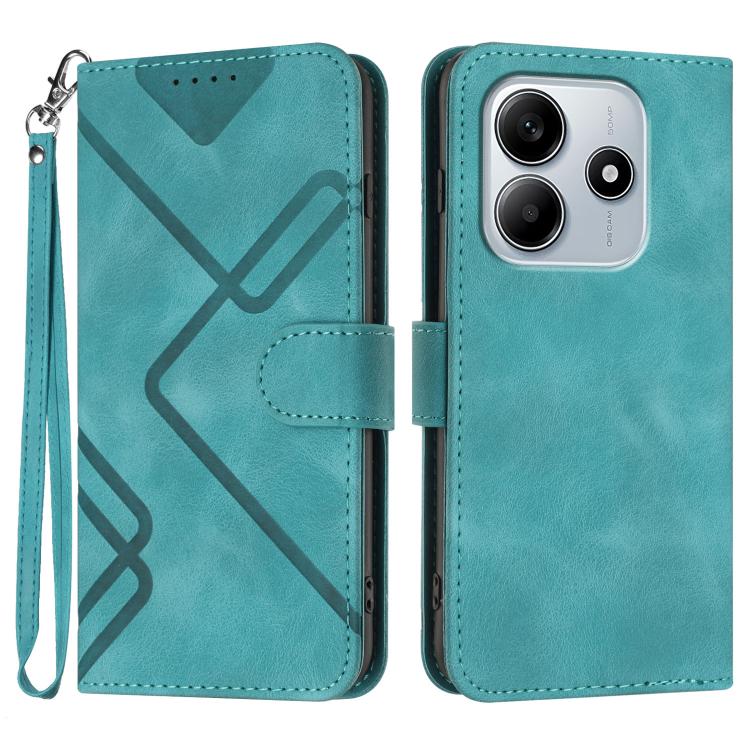 Line Pattern Skin Feel Leather Phone Case, For Redmi A7 Pro 171mm / Poco C85x 5G, For Redmi Turbo 5 Max / Poco X8 Pro Max, For Redmi Turbo 5 5G / Poco X8 Pro 5G, For Redmi Note 15 4G / 5G 164mm / Poco M8 5G, For Redmi K90 Pro Max / Poco F8 Ultra       ...