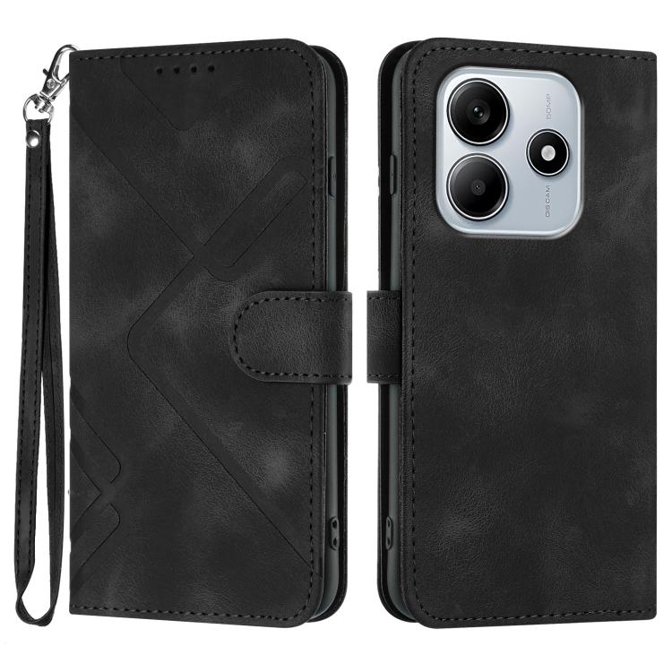 Line Pattern Skin Feel Leather Phone Case, For Redmi A7 Pro 171mm / Poco C85x 5G, For Redmi Turbo 5 Max / Poco X8 Pro Max, For Redmi Turbo 5 5G / Poco X8 Pro 5G, For Redmi Note 15 4G / 5G 164mm / Poco M8 5G, For Redmi K90 Pro Max / Poco F8 Ultra       ...