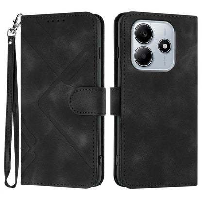Line Pattern Skin Feel Leather Phone Case, For Redmi A7 Pro 171mm / Poco C85x 5G, For Redmi Turbo 5 Max / Poco X8 Pro Max, For Redmi Turbo 5 5G / Poco X8 Pro 5G, For Redmi Note 15 4G / 5G 164mm / Poco M8 5G, For Redmi K90 Pro Max / Poco F8 Ultra       ...