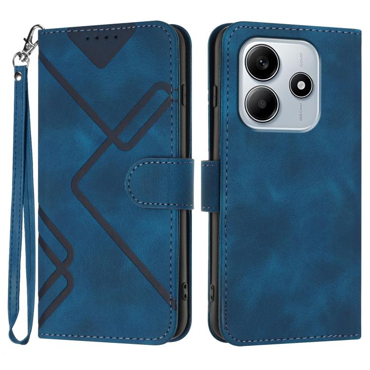 Line Pattern Skin Feel Leather Phone Case, For Redmi A7 Pro 171mm / Poco C85x 5G, For Redmi Turbo 5 Max / Poco X8 Pro Max, For Redmi Turbo 5 5G / Poco X8 Pro 5G, For Redmi Note 15 4G / 5G 164mm / Poco M8 5G, For Redmi K90 Pro Max / Poco F8 Ultra       ...